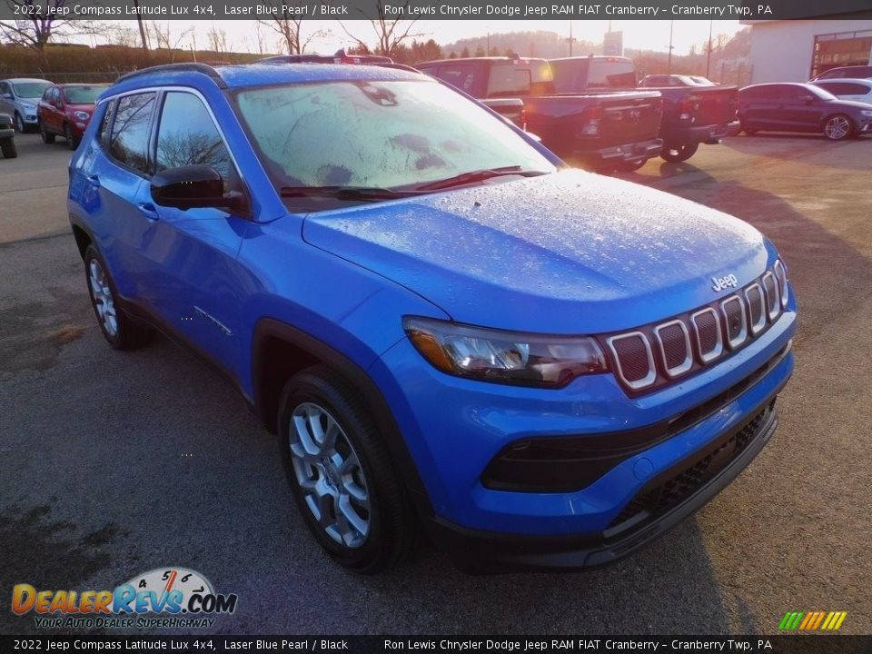 2022 Jeep Compass Latitude Lux 4x4 Laser Blue Pearl / Black Photo #3
