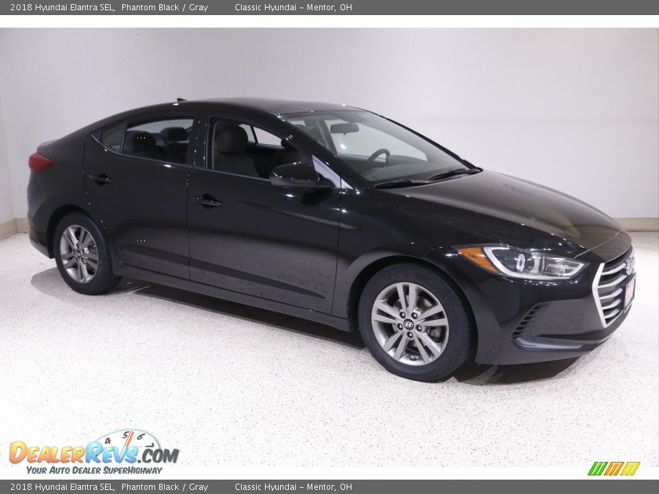 2018 Hyundai Elantra SEL Phantom Black / Gray Photo #1