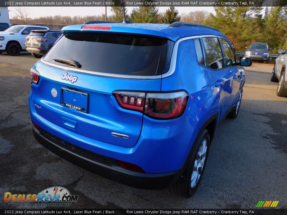 2022 Jeep Compass Latitude Lux 4x4 Laser Blue Pearl / Black Photo #5