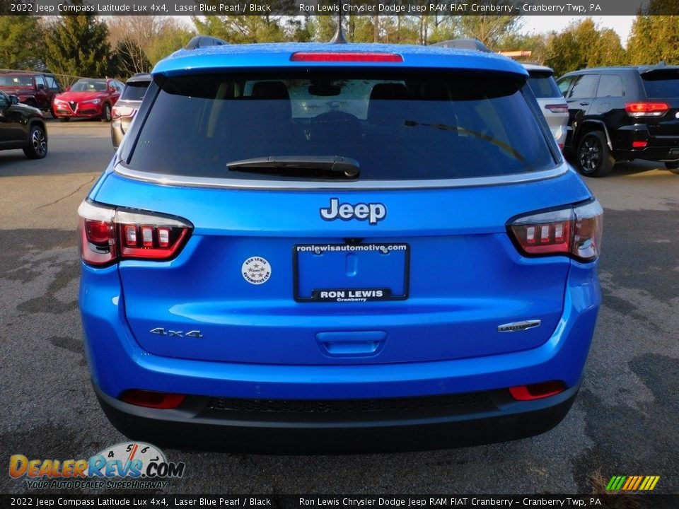 2022 Jeep Compass Latitude Lux 4x4 Laser Blue Pearl / Black Photo #6