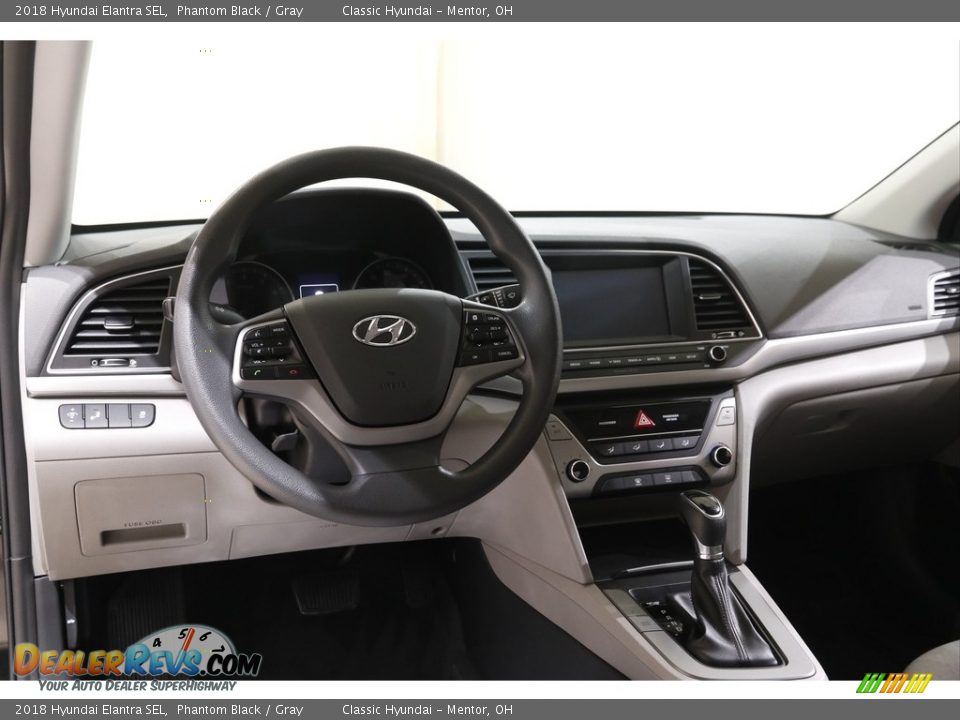 2018 Hyundai Elantra SEL Phantom Black / Gray Photo #6