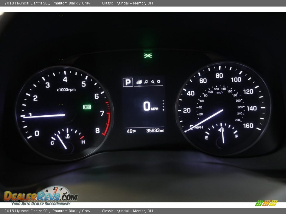 2018 Hyundai Elantra SEL Phantom Black / Gray Photo #8