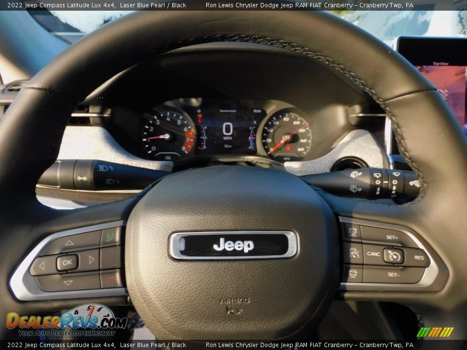 2022 Jeep Compass Latitude Lux 4x4 Laser Blue Pearl / Black Photo #19