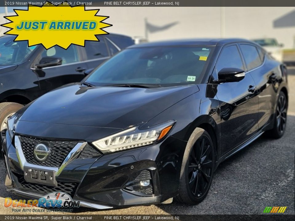 2019 Nissan Maxima SR Super Black / Charcoal Photo #1