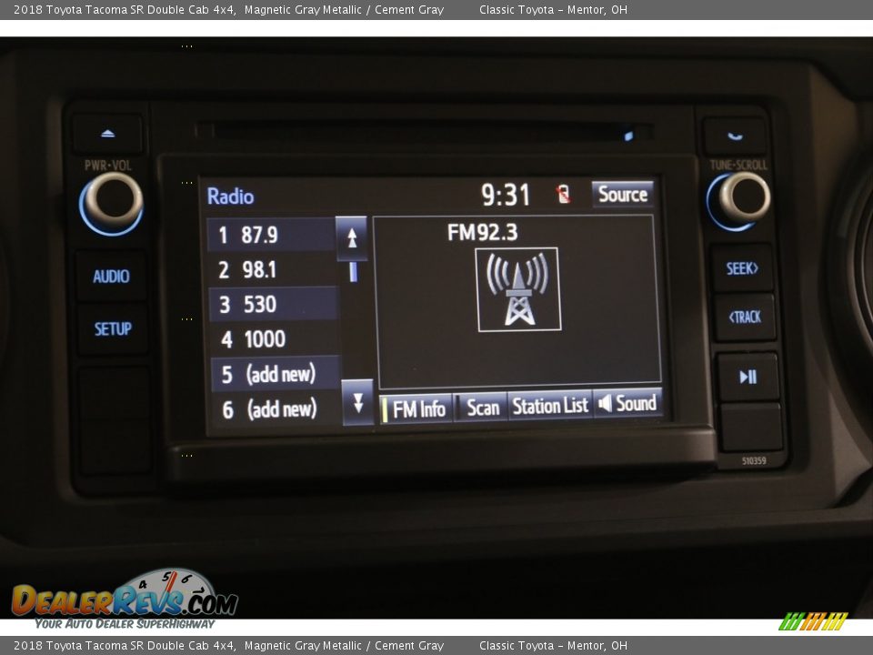 2018 Toyota Tacoma SR Double Cab 4x4 Magnetic Gray Metallic / Cement Gray Photo #10