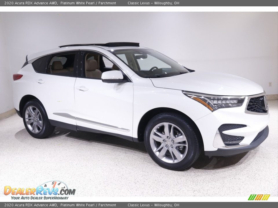 2020 Acura RDX Advance AWD Platinum White Pearl / Parchment Photo #1