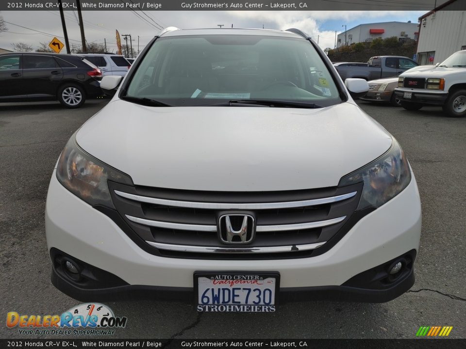 2012 Honda CR-V EX-L White Diamond Pearl / Beige Photo #2