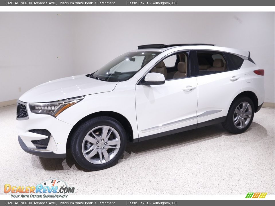 2020 Acura RDX Advance AWD Platinum White Pearl / Parchment Photo #3