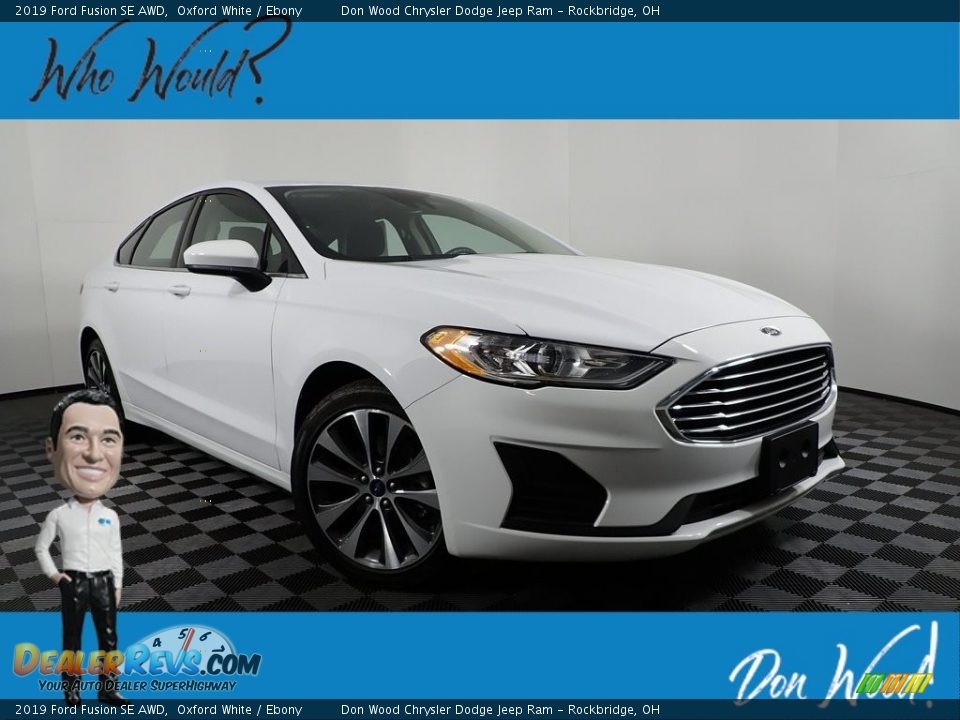 2019 Ford Fusion SE AWD Oxford White / Ebony Photo #1