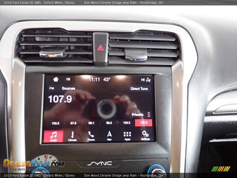 2019 Ford Fusion SE AWD Oxford White / Ebony Photo #3