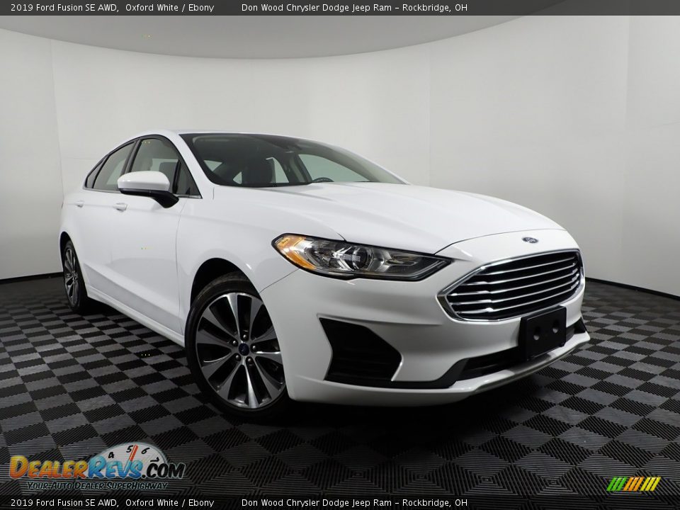 2019 Ford Fusion SE AWD Oxford White / Ebony Photo #5