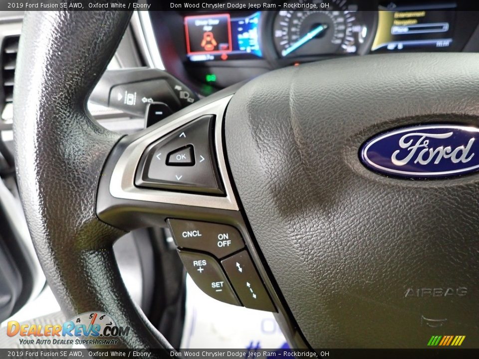 2019 Ford Fusion SE AWD Oxford White / Ebony Photo #22