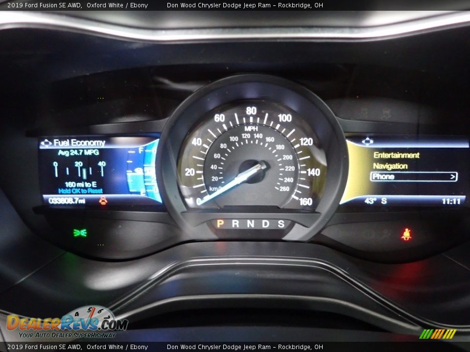 2019 Ford Fusion SE AWD Oxford White / Ebony Photo #24