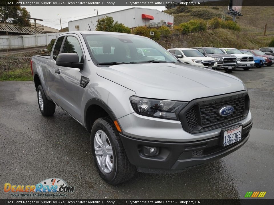 2021 Ford Ranger XL SuperCab 4x4 Iconic Silver Metallic / Ebony Photo #1