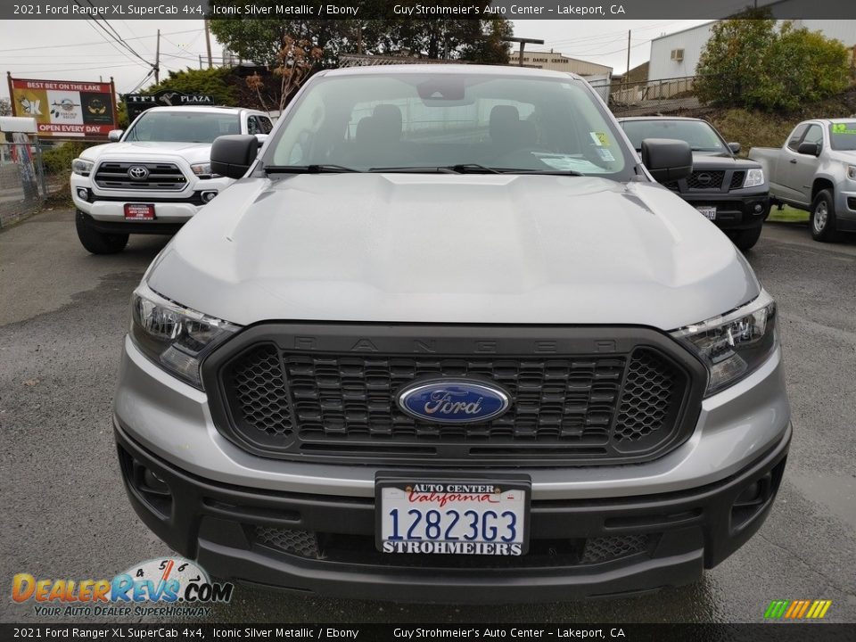 2021 Ford Ranger XL SuperCab 4x4 Iconic Silver Metallic / Ebony Photo #2