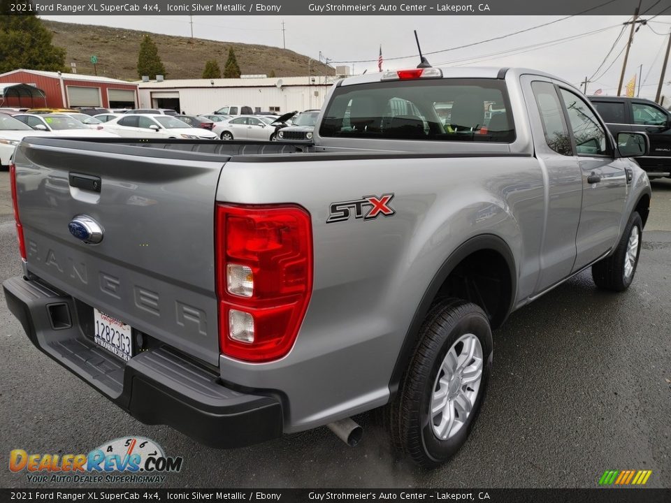 2021 Ford Ranger XL SuperCab 4x4 Iconic Silver Metallic / Ebony Photo #7