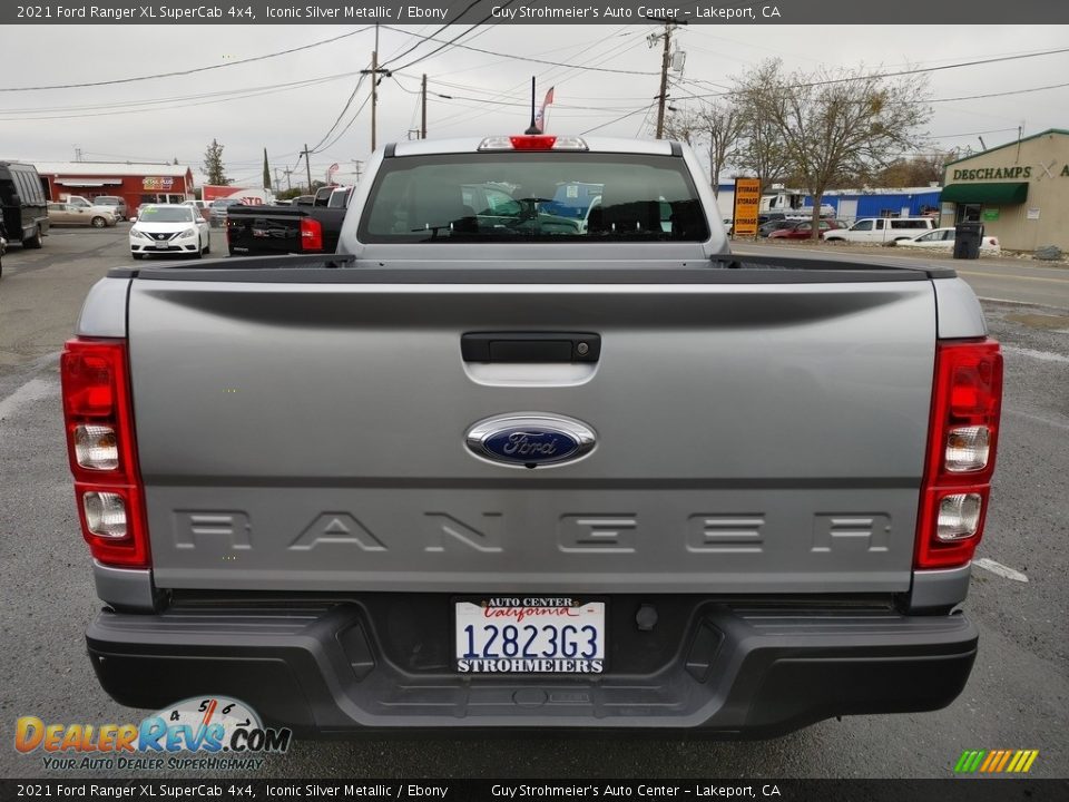 2021 Ford Ranger XL SuperCab 4x4 Iconic Silver Metallic / Ebony Photo #8
