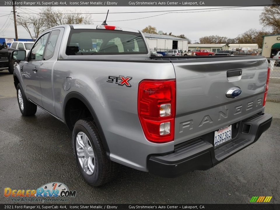 2021 Ford Ranger XL SuperCab 4x4 Iconic Silver Metallic / Ebony Photo #9