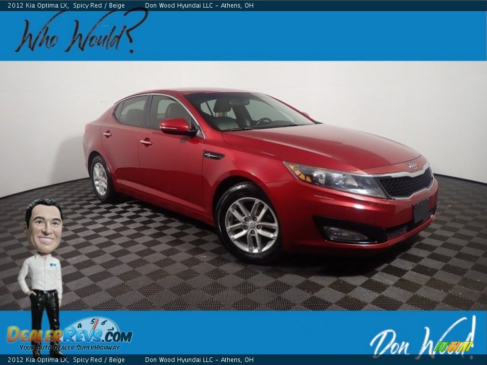 2012 Kia Optima LX Spicy Red / Beige Photo #1