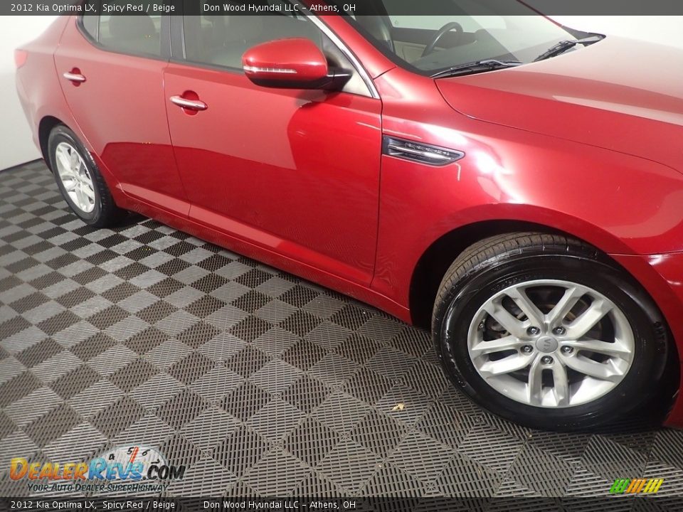 2012 Kia Optima LX Spicy Red / Beige Photo #3