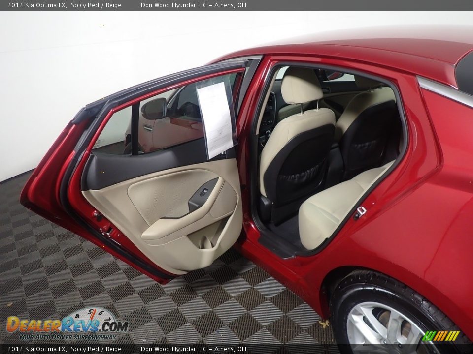 2012 Kia Optima LX Spicy Red / Beige Photo #33