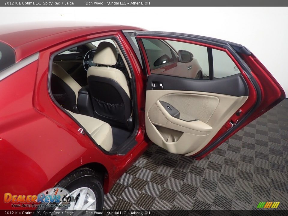 2012 Kia Optima LX Spicy Red / Beige Photo #35