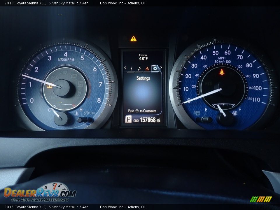 2015 Toyota Sienna XLE Silver Sky Metallic / Ash Photo #27