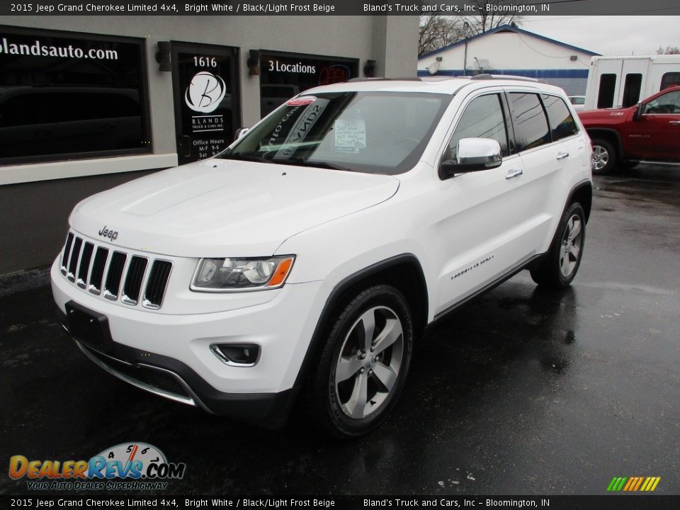2015 Jeep Grand Cherokee Limited 4x4 Bright White / Black/Light Frost Beige Photo #2