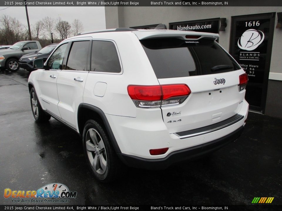 2015 Jeep Grand Cherokee Limited 4x4 Bright White / Black/Light Frost Beige Photo #3