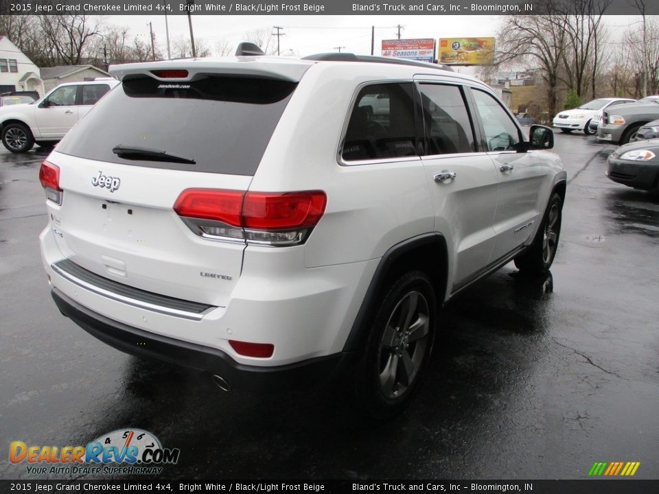 2015 Jeep Grand Cherokee Limited 4x4 Bright White / Black/Light Frost Beige Photo #4