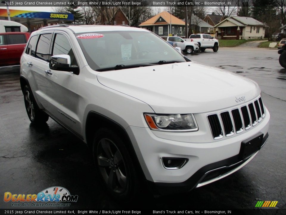 2015 Jeep Grand Cherokee Limited 4x4 Bright White / Black/Light Frost Beige Photo #5
