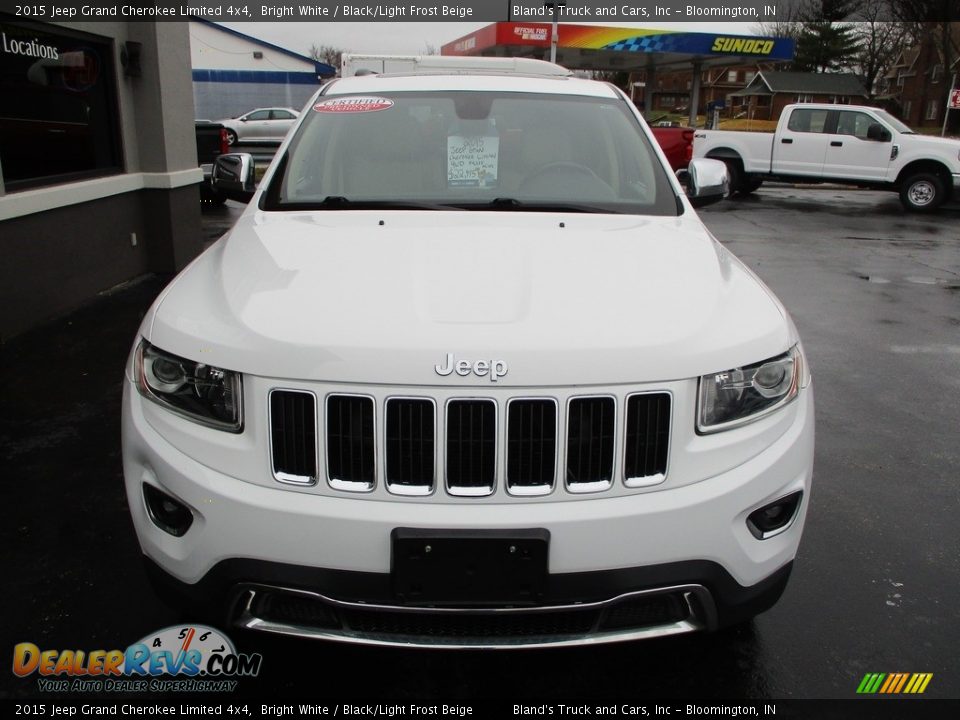2015 Jeep Grand Cherokee Limited 4x4 Bright White / Black/Light Frost Beige Photo #28