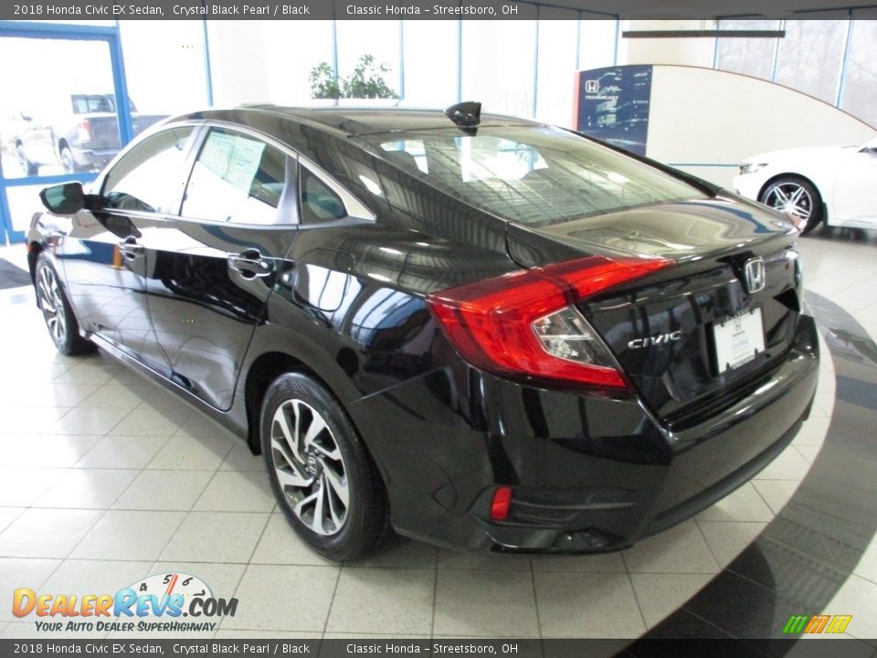 2018 Honda Civic EX Sedan Crystal Black Pearl / Black Photo #9