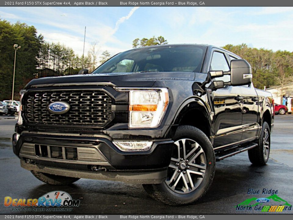 2021 Ford F150 STX SuperCrew 4x4 Agate Black / Black Photo #1