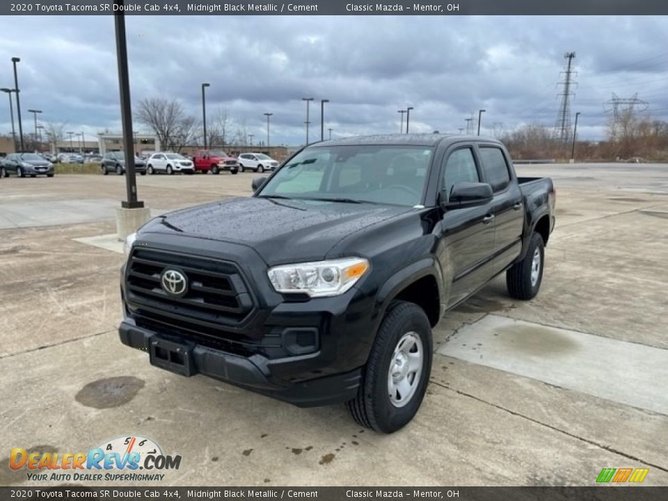 2020 Toyota Tacoma SR Double Cab 4x4 Midnight Black Metallic / Cement Photo #2