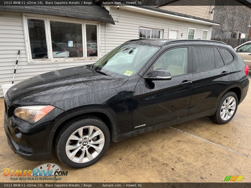 2013 BMW X1 xDrive 28i Black Sapphire Metallic / Beige Photo #2