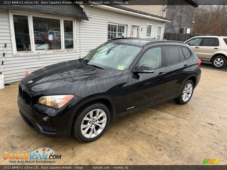 2013 BMW X1 xDrive 28i Black Sapphire Metallic / Beige Photo #3