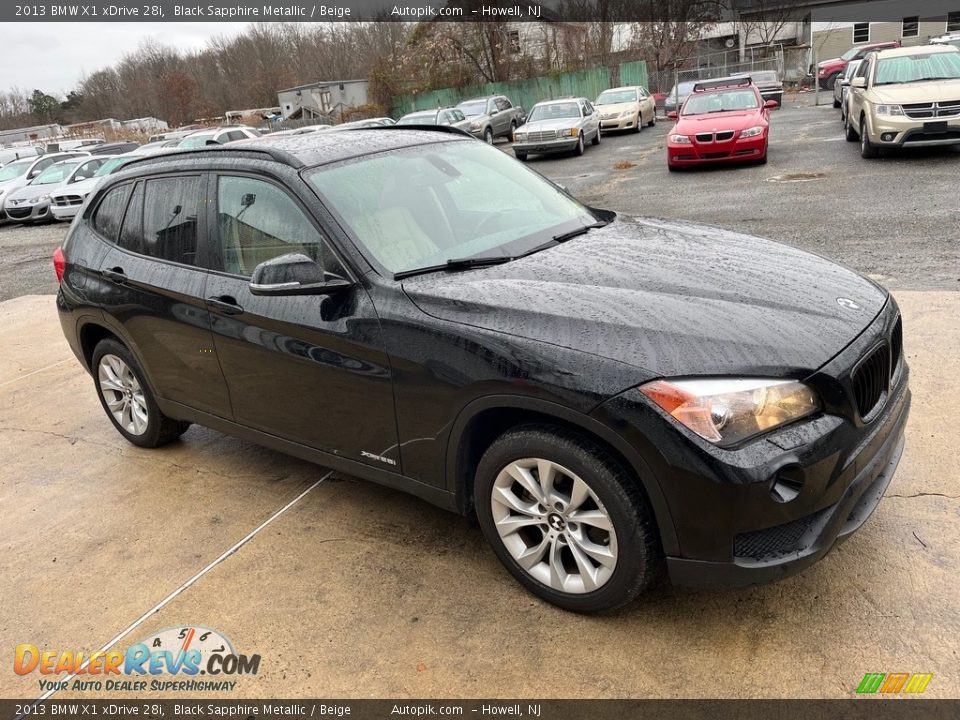 2013 BMW X1 xDrive 28i Black Sapphire Metallic / Beige Photo #11