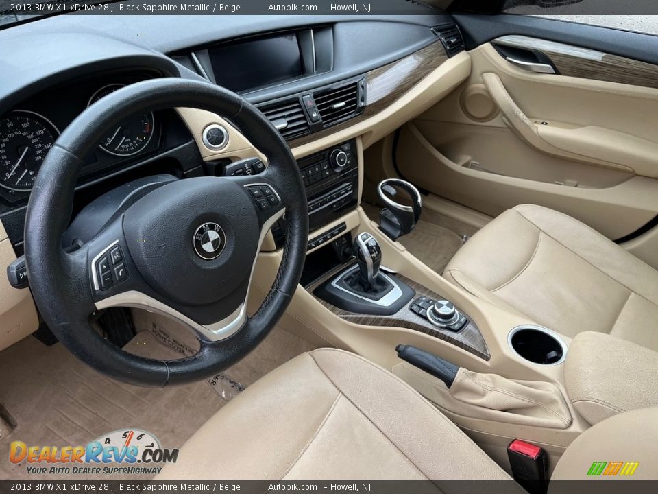 2013 BMW X1 xDrive 28i Black Sapphire Metallic / Beige Photo #18