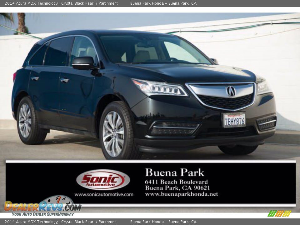 2014 Acura MDX Technology Crystal Black Pearl / Parchment Photo #1