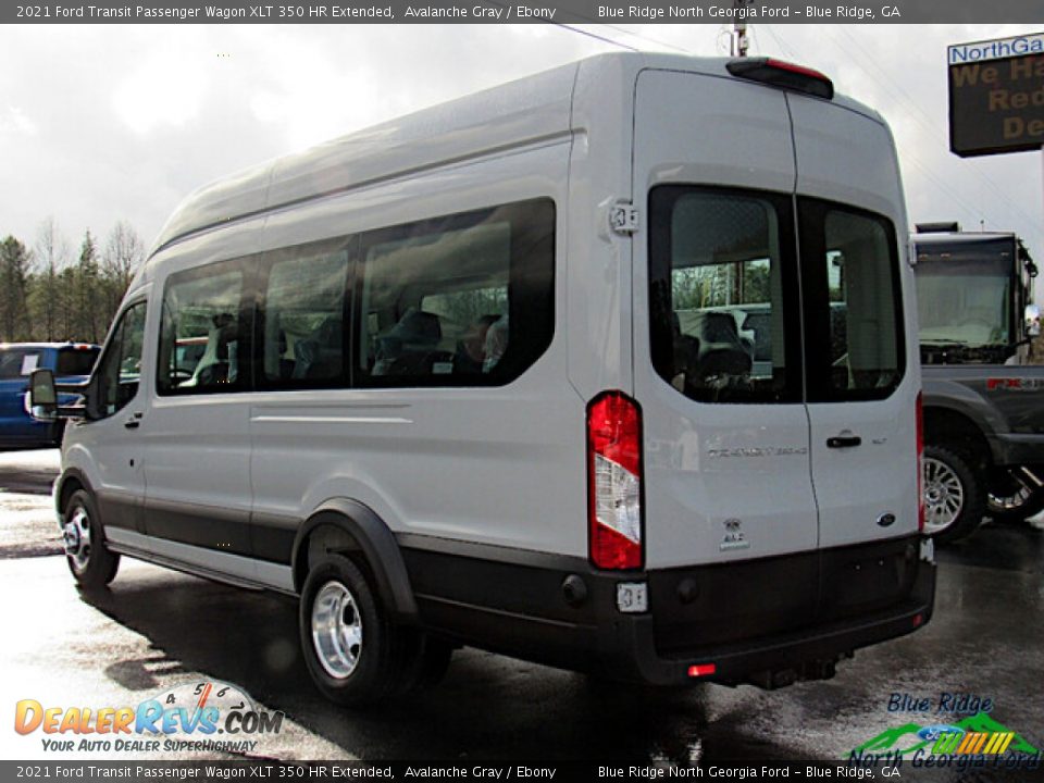 2021 Ford Transit Passenger Wagon XLT 350 HR Extended Avalanche Gray / Ebony Photo #3