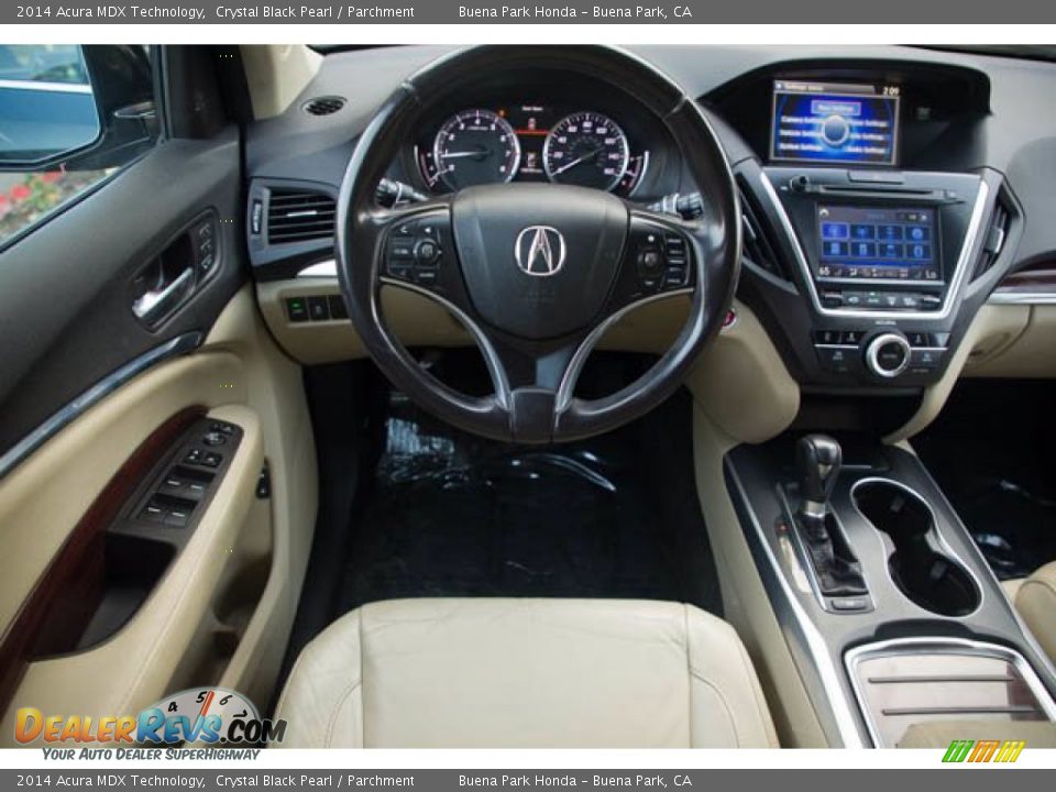 2014 Acura MDX Technology Crystal Black Pearl / Parchment Photo #5
