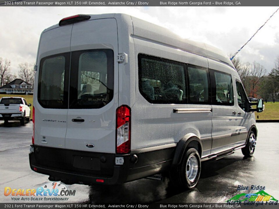 2021 Ford Transit Passenger Wagon XLT 350 HR Extended Avalanche Gray / Ebony Photo #5