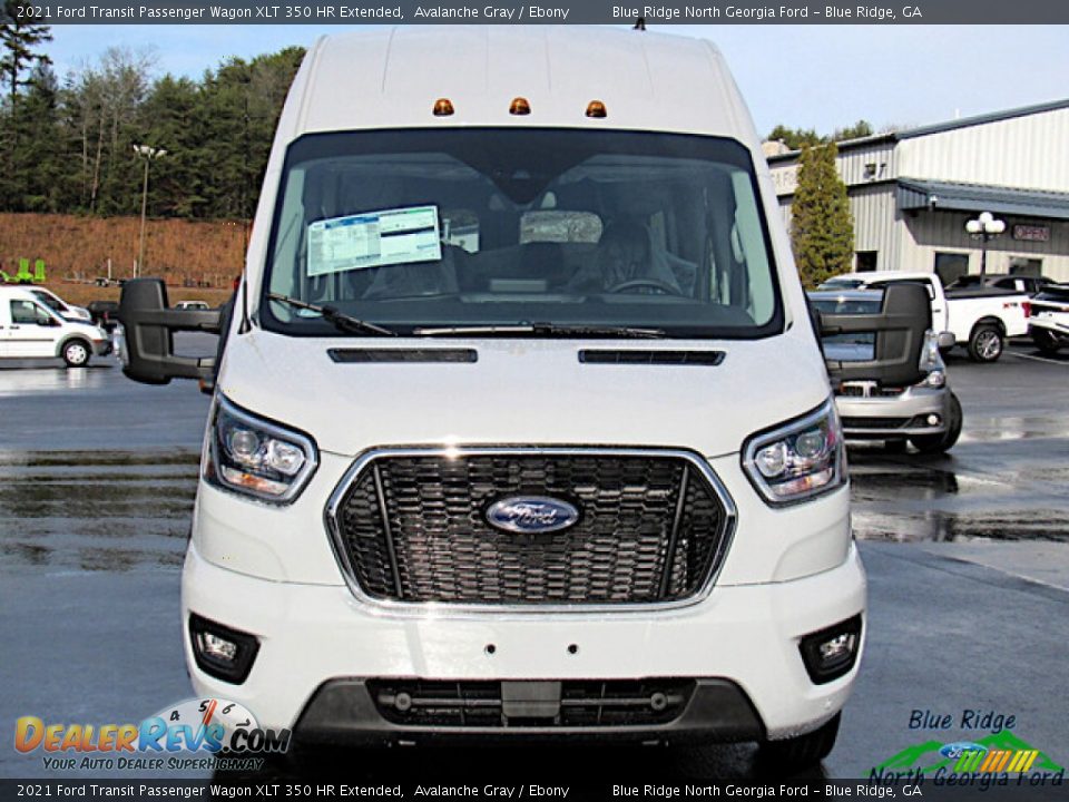 2021 Ford Transit Passenger Wagon XLT 350 HR Extended Avalanche Gray / Ebony Photo #8