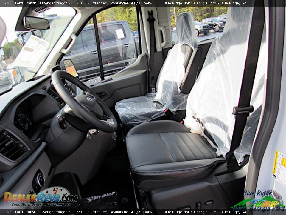2021 Ford Transit Passenger Wagon XLT 350 HR Extended Avalanche Gray / Ebony Photo #11