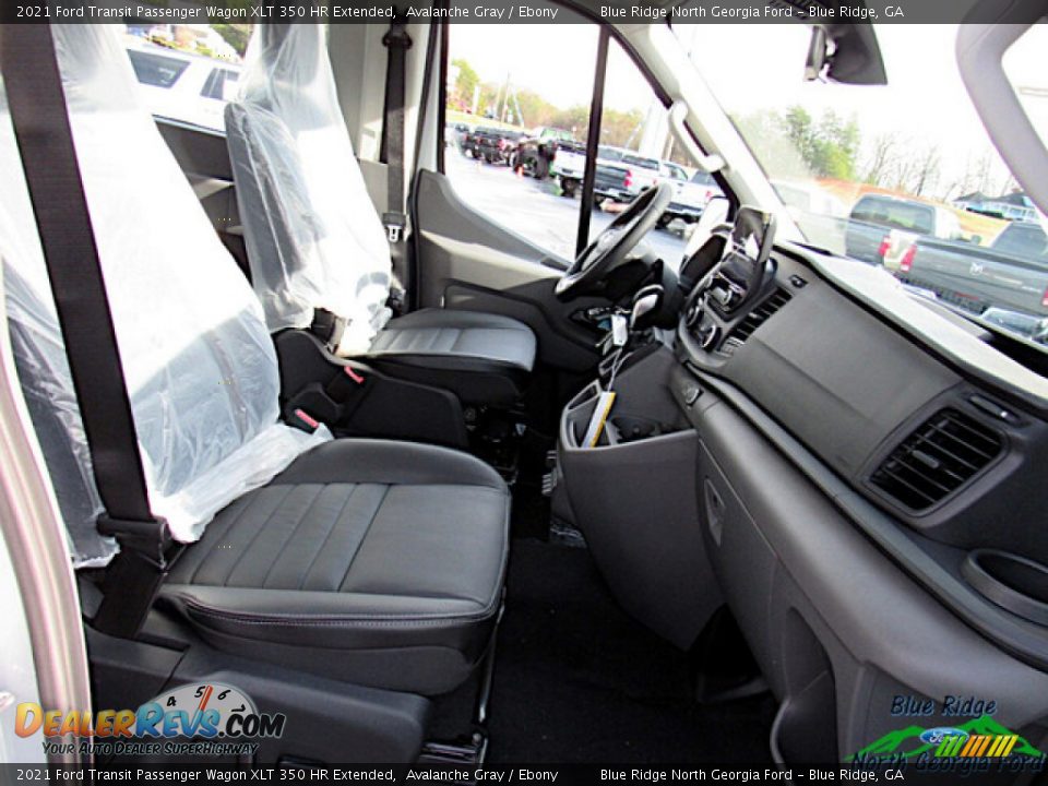 2021 Ford Transit Passenger Wagon XLT 350 HR Extended Avalanche Gray / Ebony Photo #13