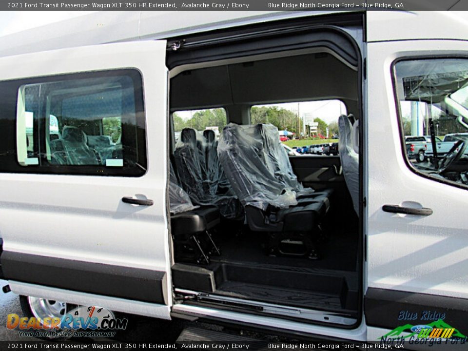 2021 Ford Transit Passenger Wagon XLT 350 HR Extended Avalanche Gray / Ebony Photo #14