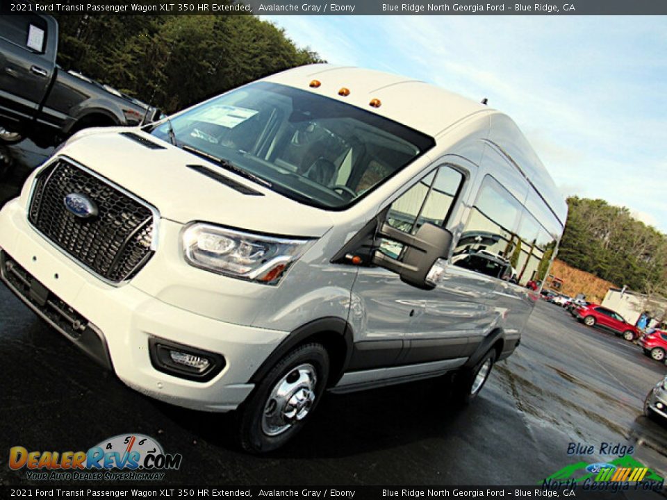 2021 Ford Transit Passenger Wagon XLT 350 HR Extended Avalanche Gray / Ebony Photo #33