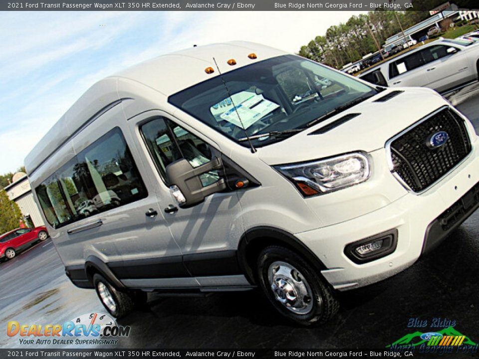 2021 Ford Transit Passenger Wagon XLT 350 HR Extended Avalanche Gray / Ebony Photo #34