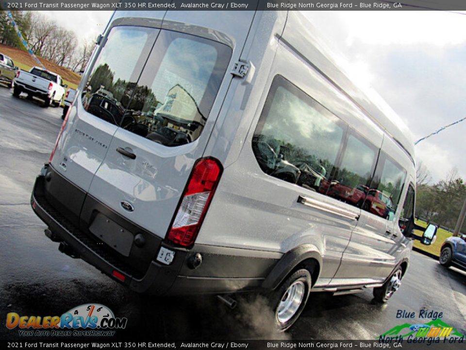 2021 Ford Transit Passenger Wagon XLT 350 HR Extended Avalanche Gray / Ebony Photo #35